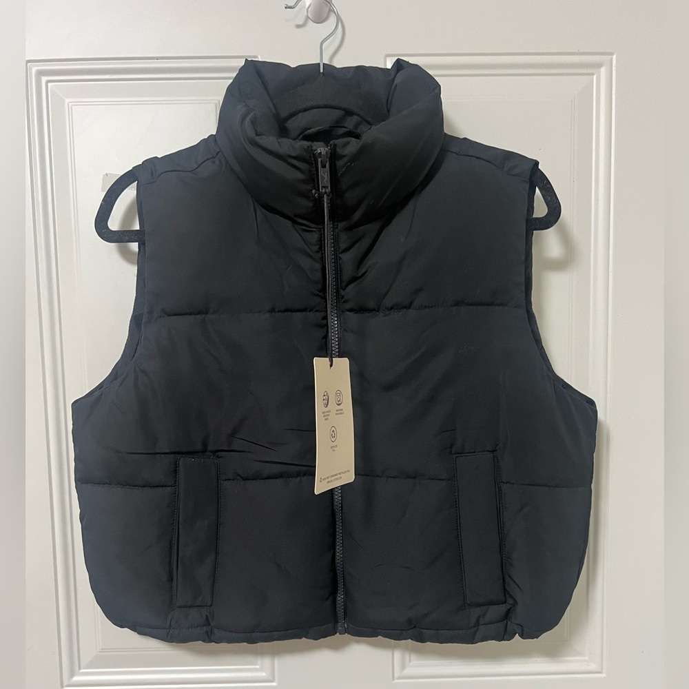Hollister Charcoal Puffer Vest